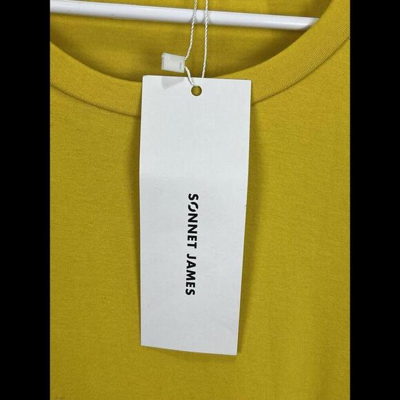 NWT Sonnet James Soft Knit Play Midi Dress size Small Mustard Colorblock - Picture 4 of 5